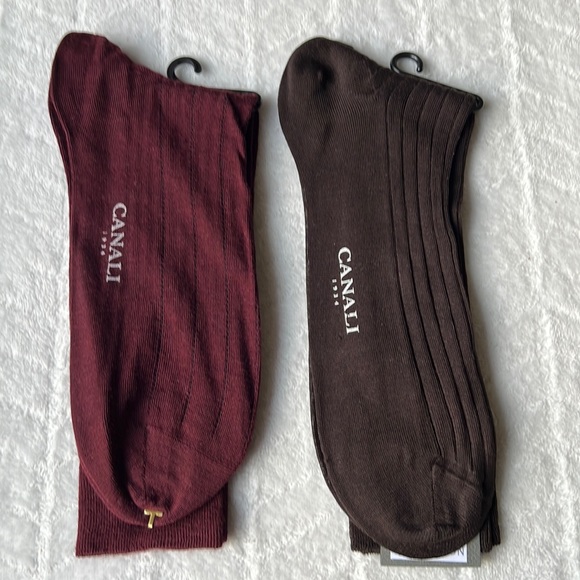 Canali Other - (2) CANALI Ribbed (1)Wool Blend and (1) Cotton Dress Socks